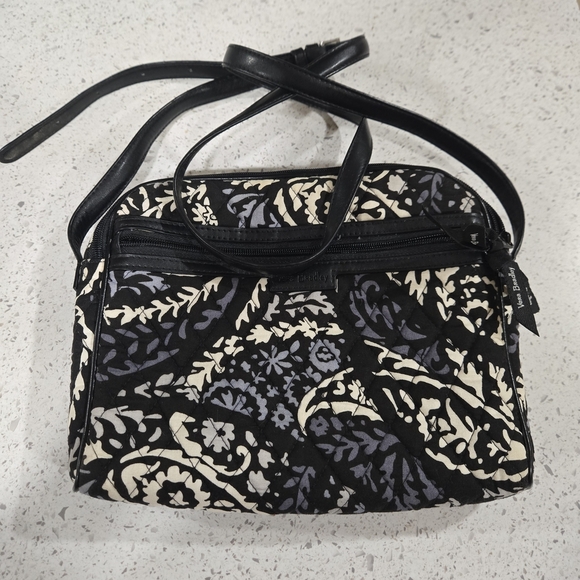 Vera Bradley Elegant Black and Cream Crossbody Bag - Picture 7 of 8